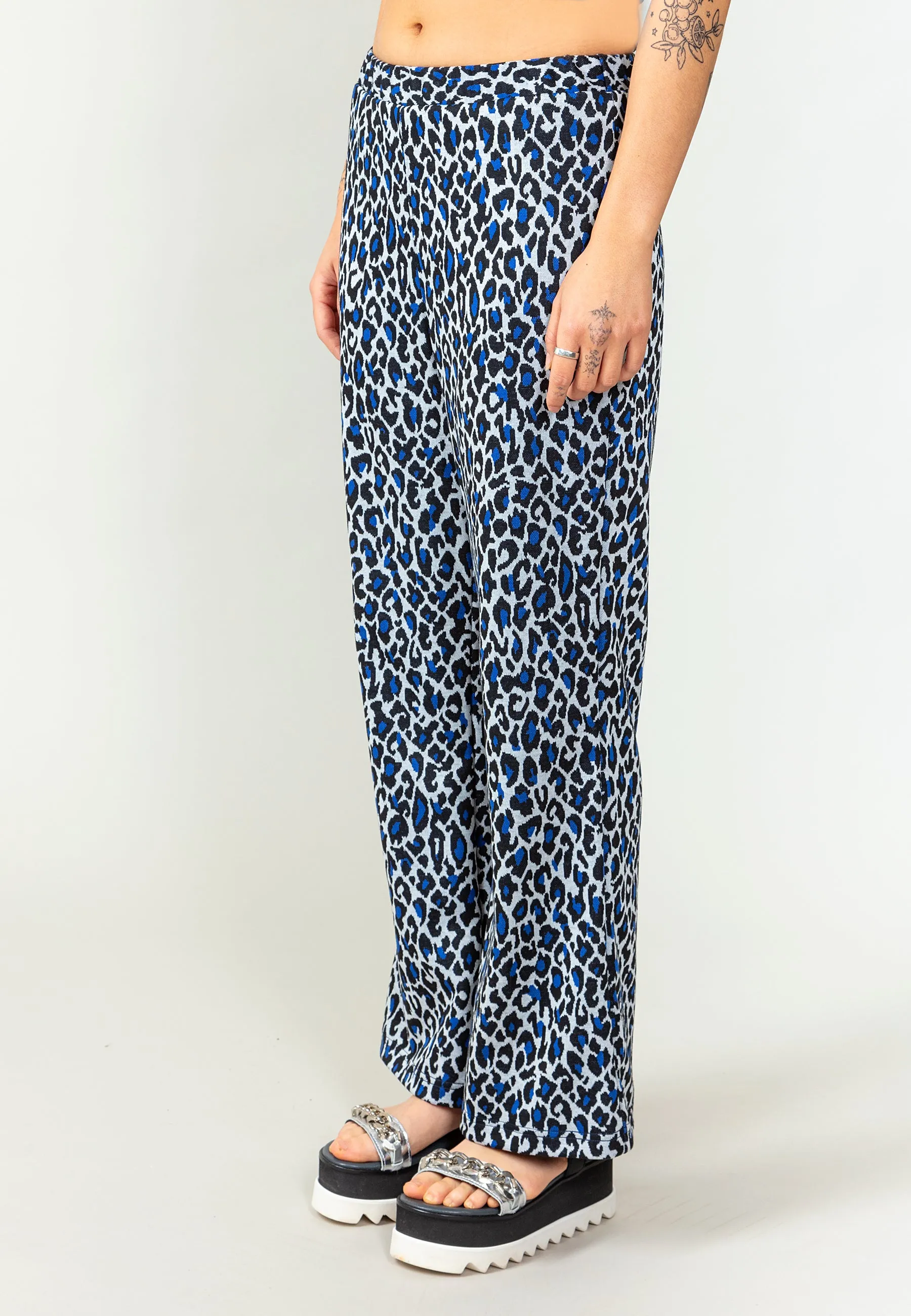 Daria Trousers Blue Leopard