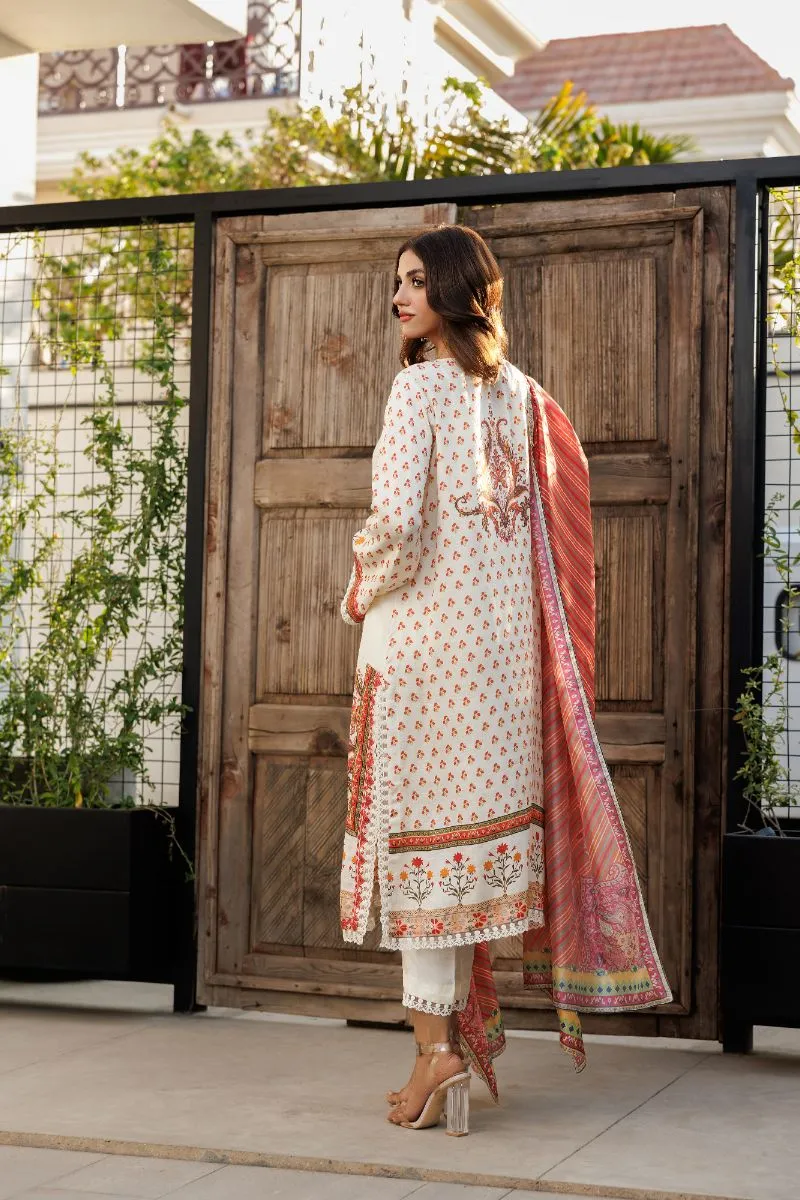 Deepak Perwani - ktd4073 - Silk - Off-White - 3 Piece