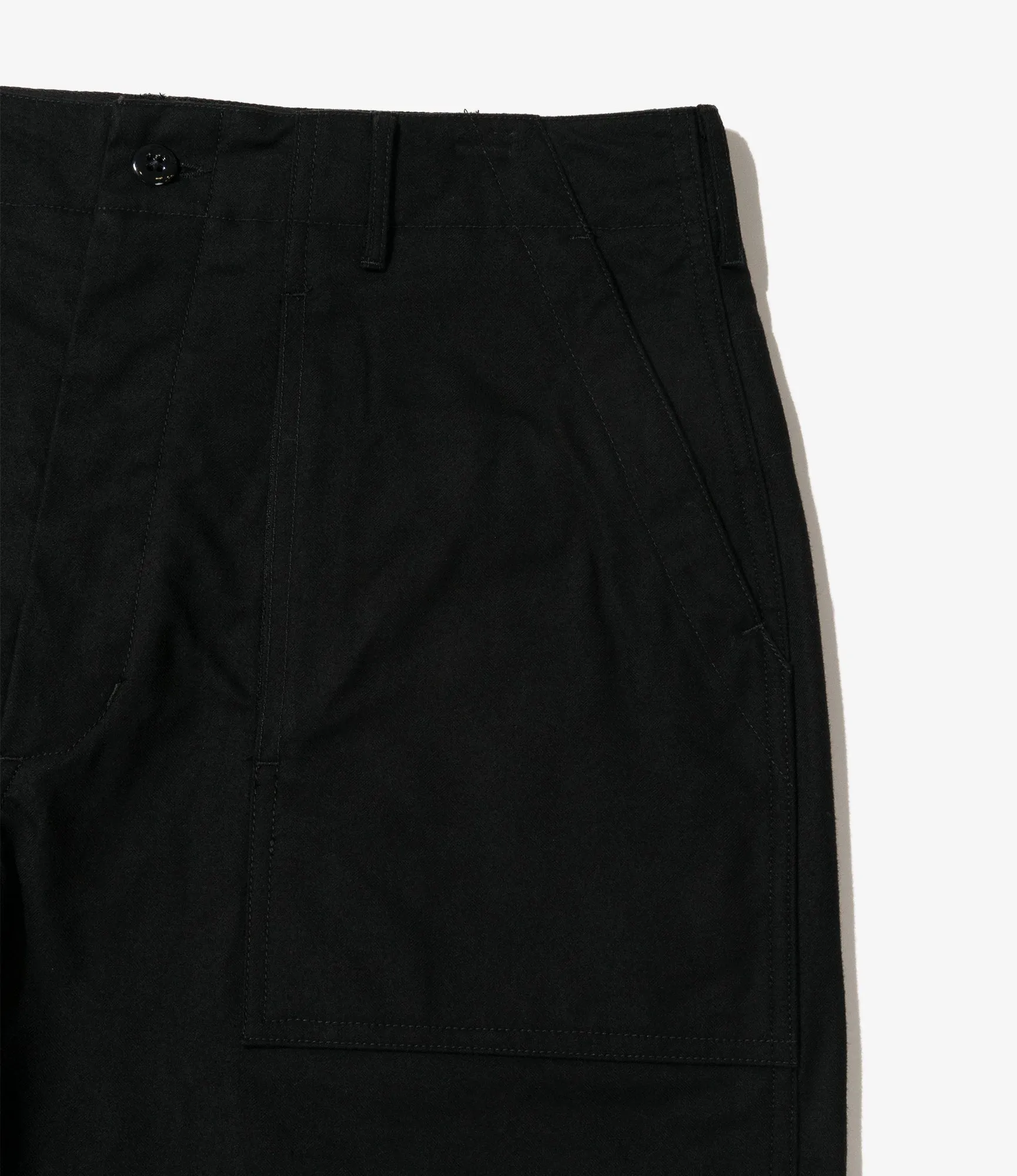 Fatigue Pant – Black Brushed Herringbone Cotton