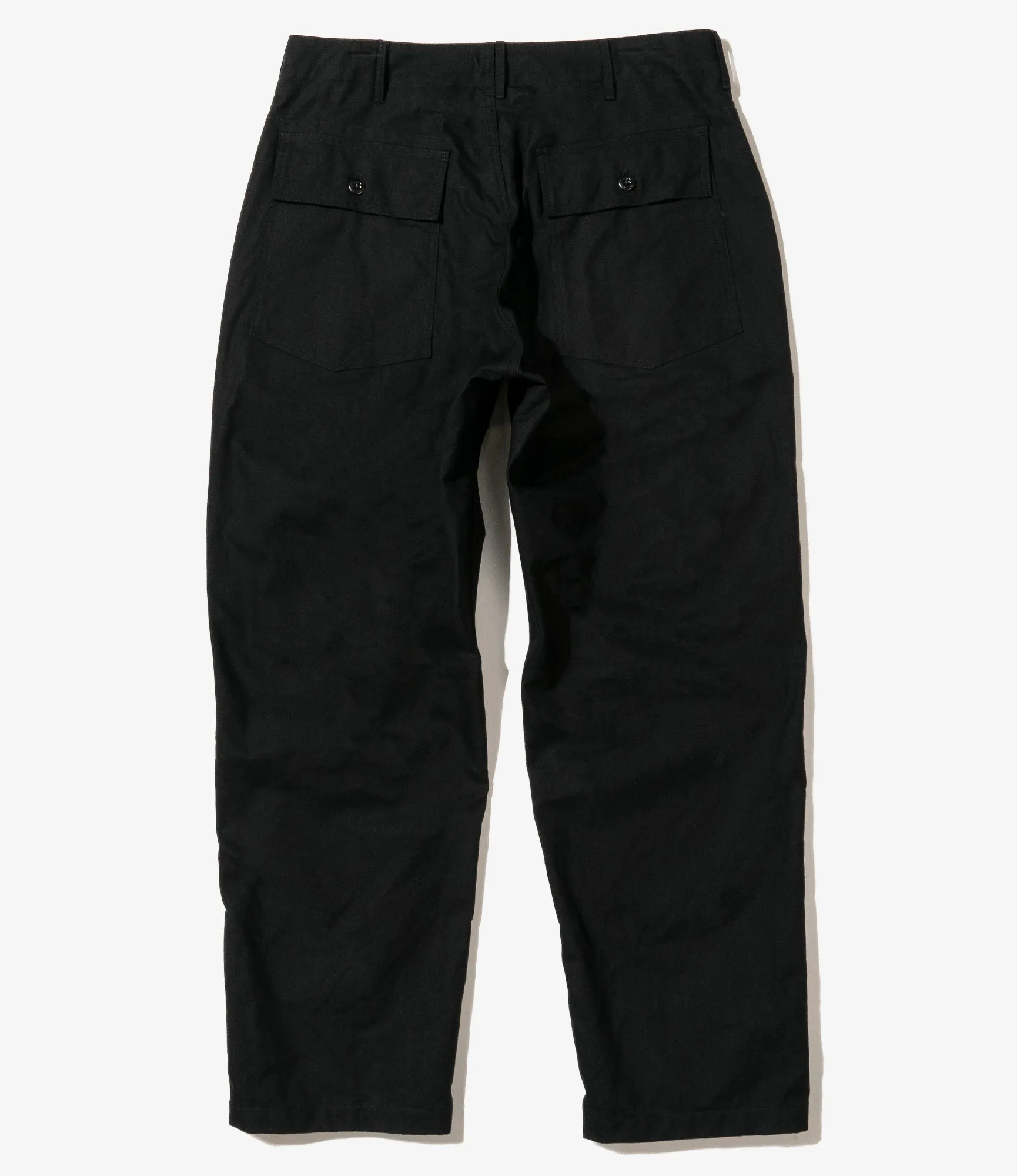 Fatigue Pant – Black Brushed Herringbone Cotton