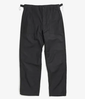 Fatigue Pant - Black Cotton Reverse Sateen