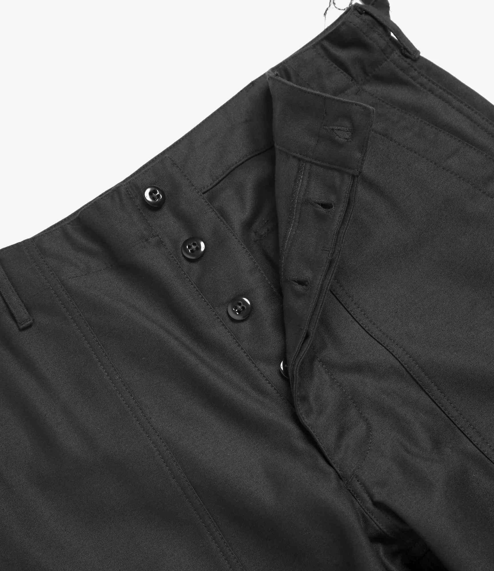 Fatigue Pant - Black Cotton Reverse Sateen