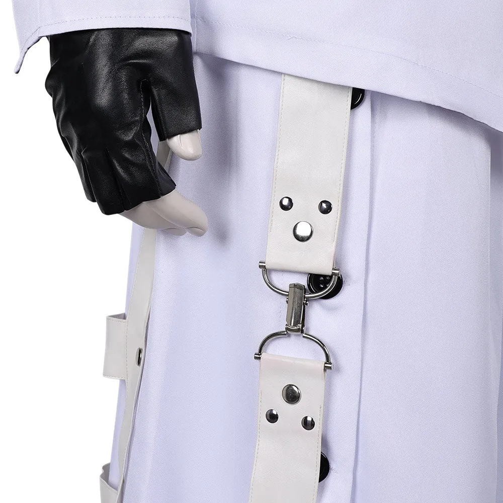 Final Fantasy VII Rufus Shinra White Outfit Party Carnival Halloween Cosplay Costume