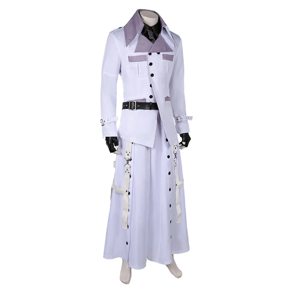 Final Fantasy VII Rufus Shinra White Outfit Party Carnival Halloween Cosplay Costume