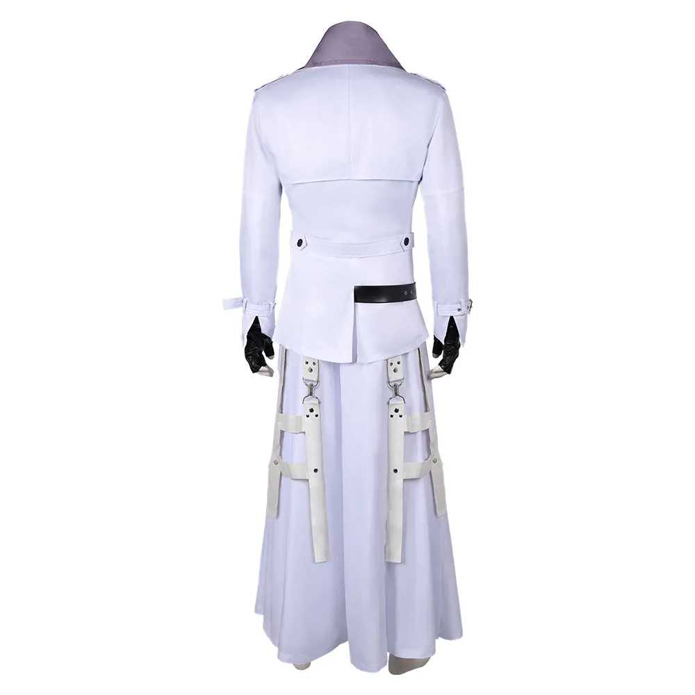 Final Fantasy VII Rufus Shinra White Outfit Party Carnival Halloween Cosplay Costume