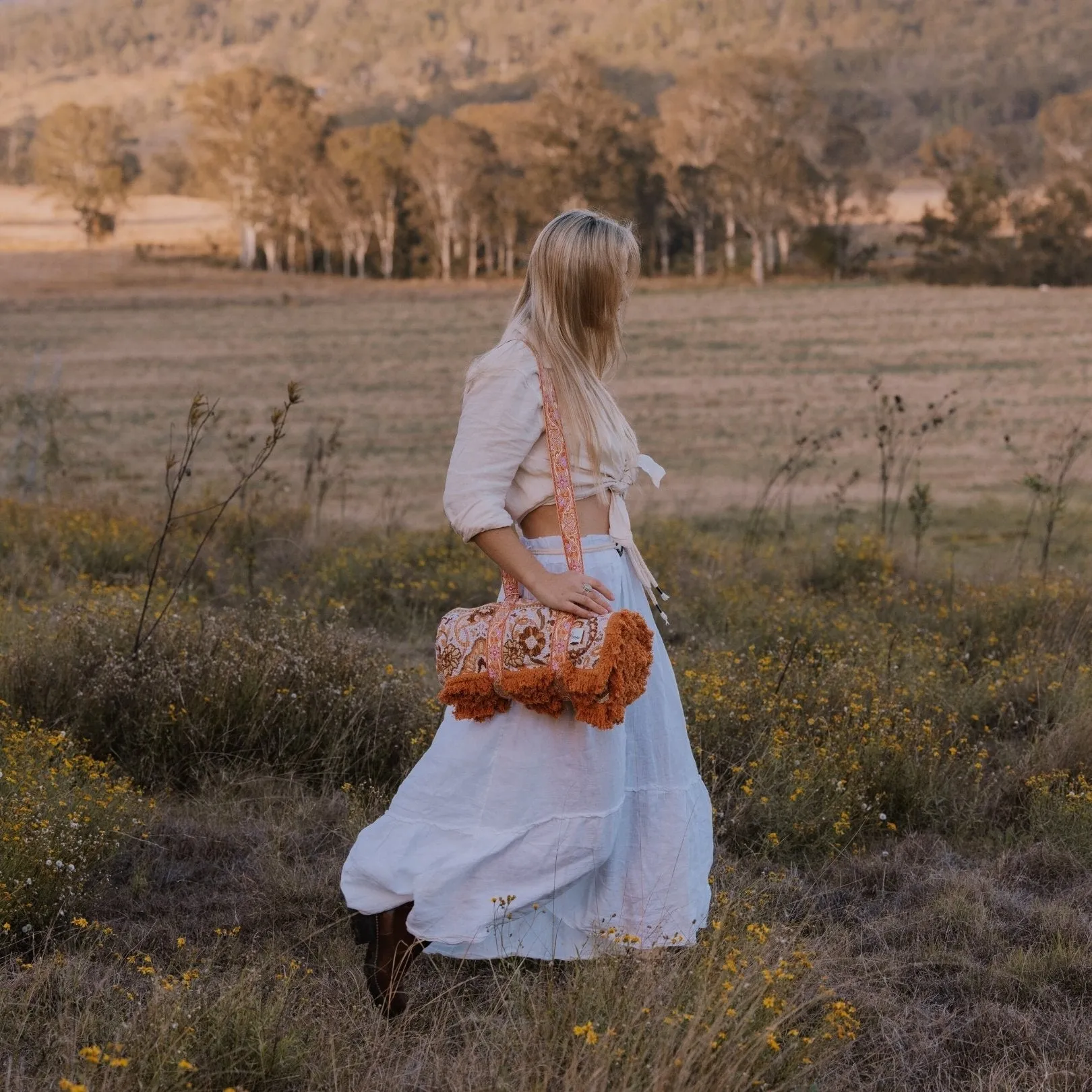 Folk Carry Strap - Papaya