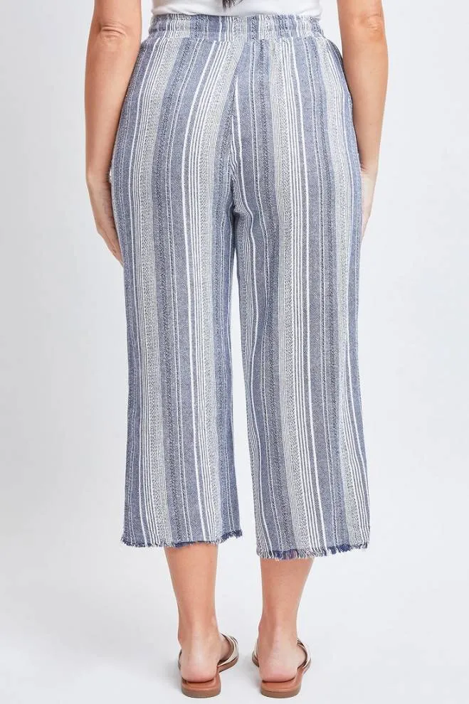 Frayed Striped Culottes