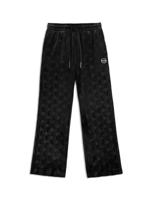 Gabrisa Velour Track Pant- Black Beauty