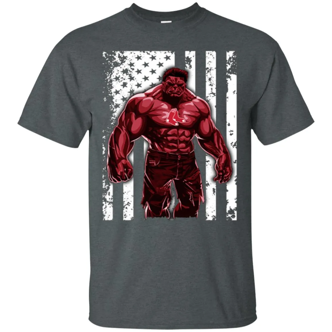 Giants Hulk Boston Red Sox T-shirt Flag Men Cotton T-Shirt