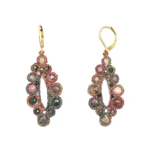 Habaha Crocheted Tourmaline Earrings