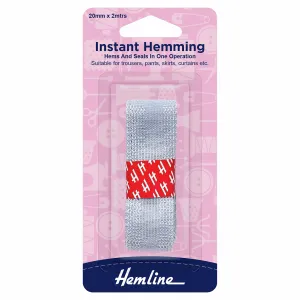 Hemline Instant Hemming Tape - Grey 2m x 20mm