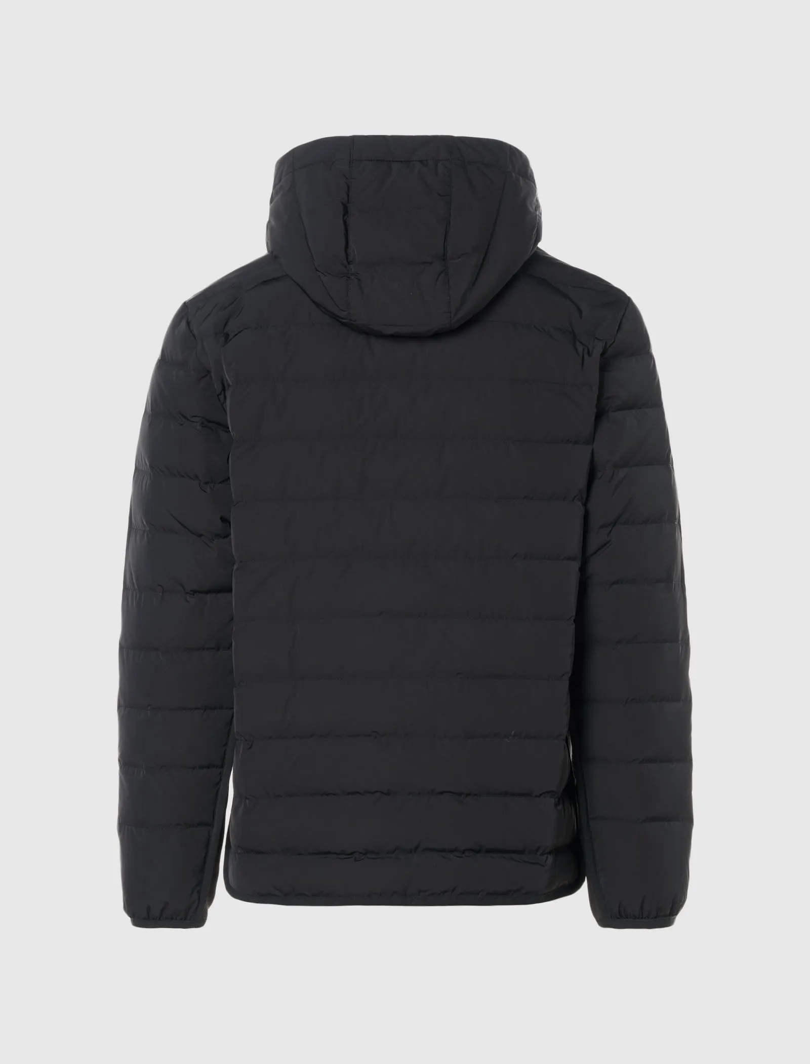 HOODED KNIT PANEL JACKET