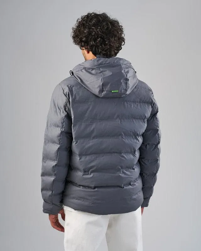 HOODED PUFFER JACKET  - GREY