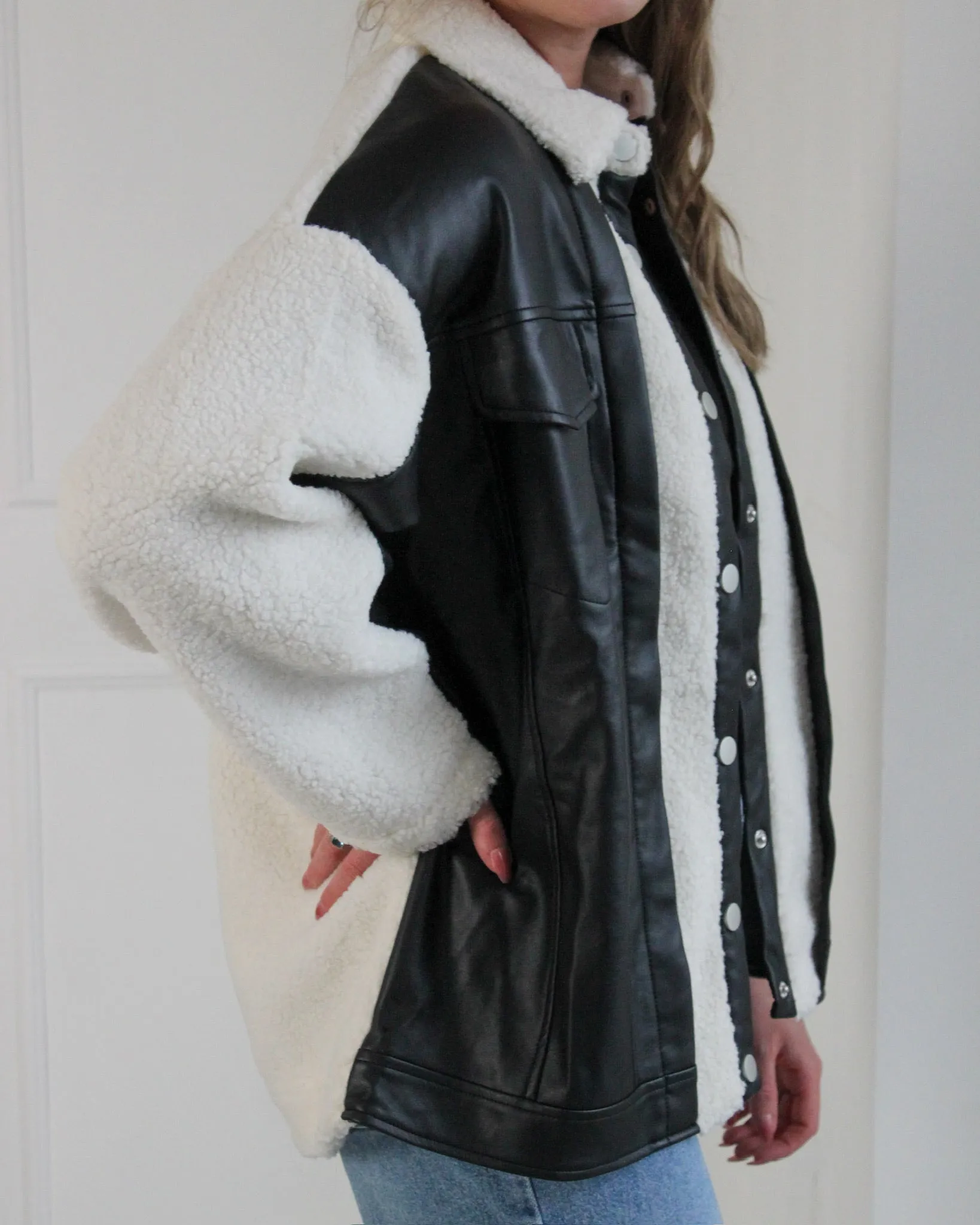 Jenny Sherpa Faux Leather Jacket