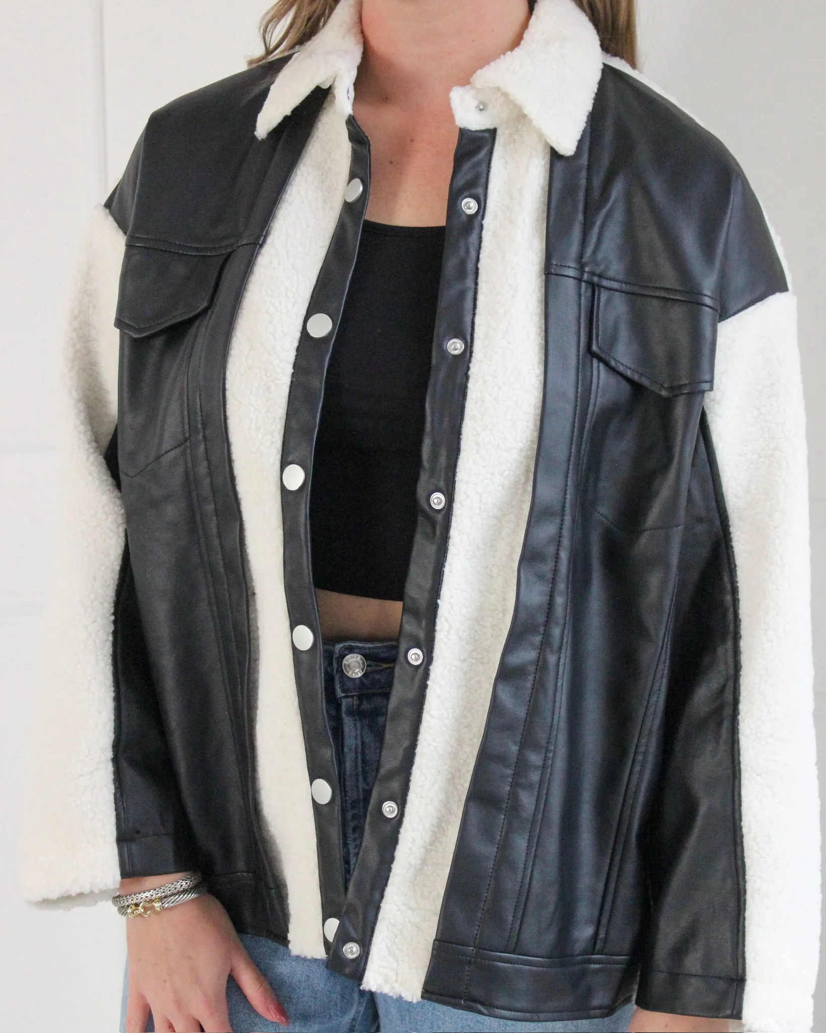 Jenny Sherpa Faux Leather Jacket