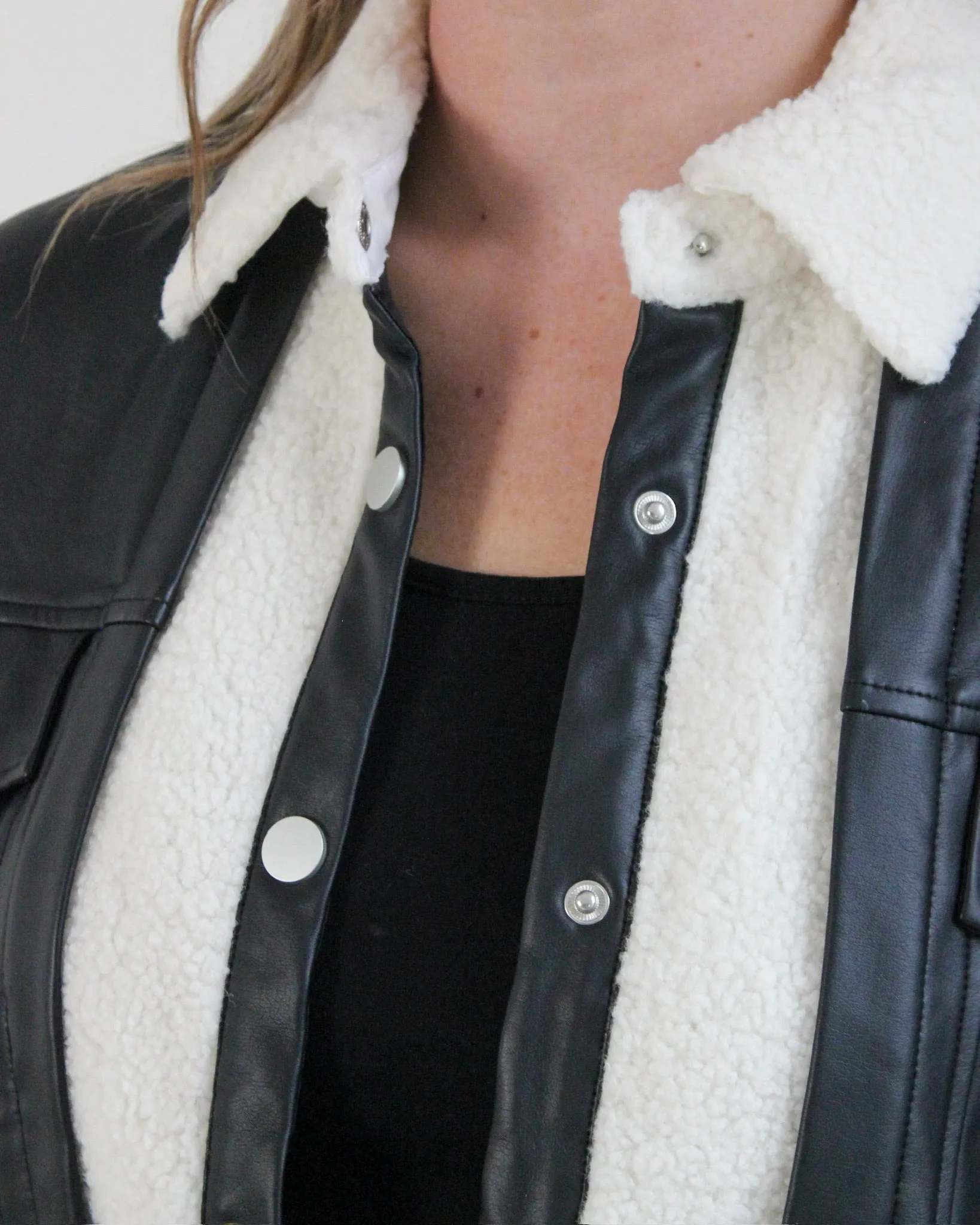 Jenny Sherpa Faux Leather Jacket