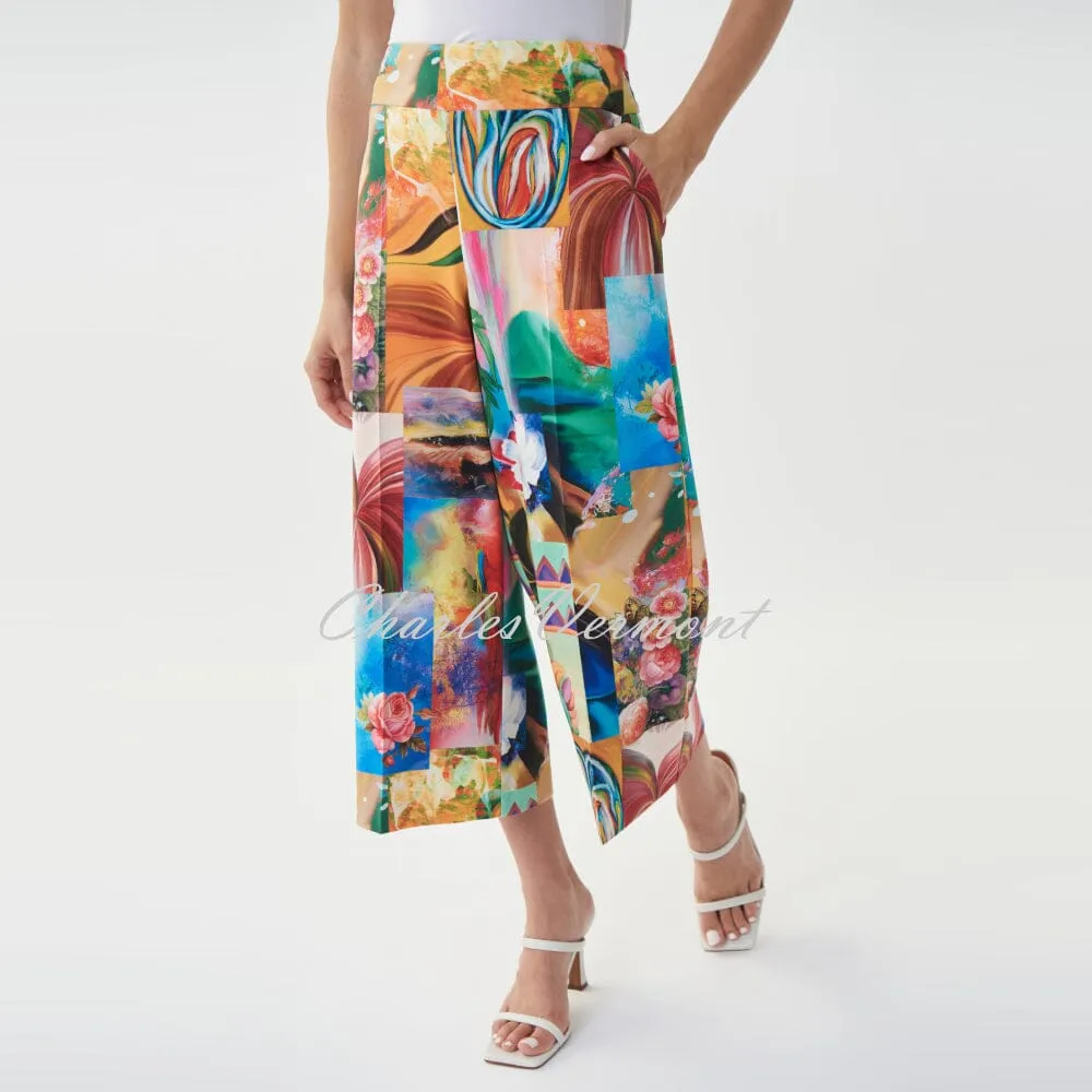 Joseph Ribkoff Vibrant Print Culotte Trouser – Style 222226