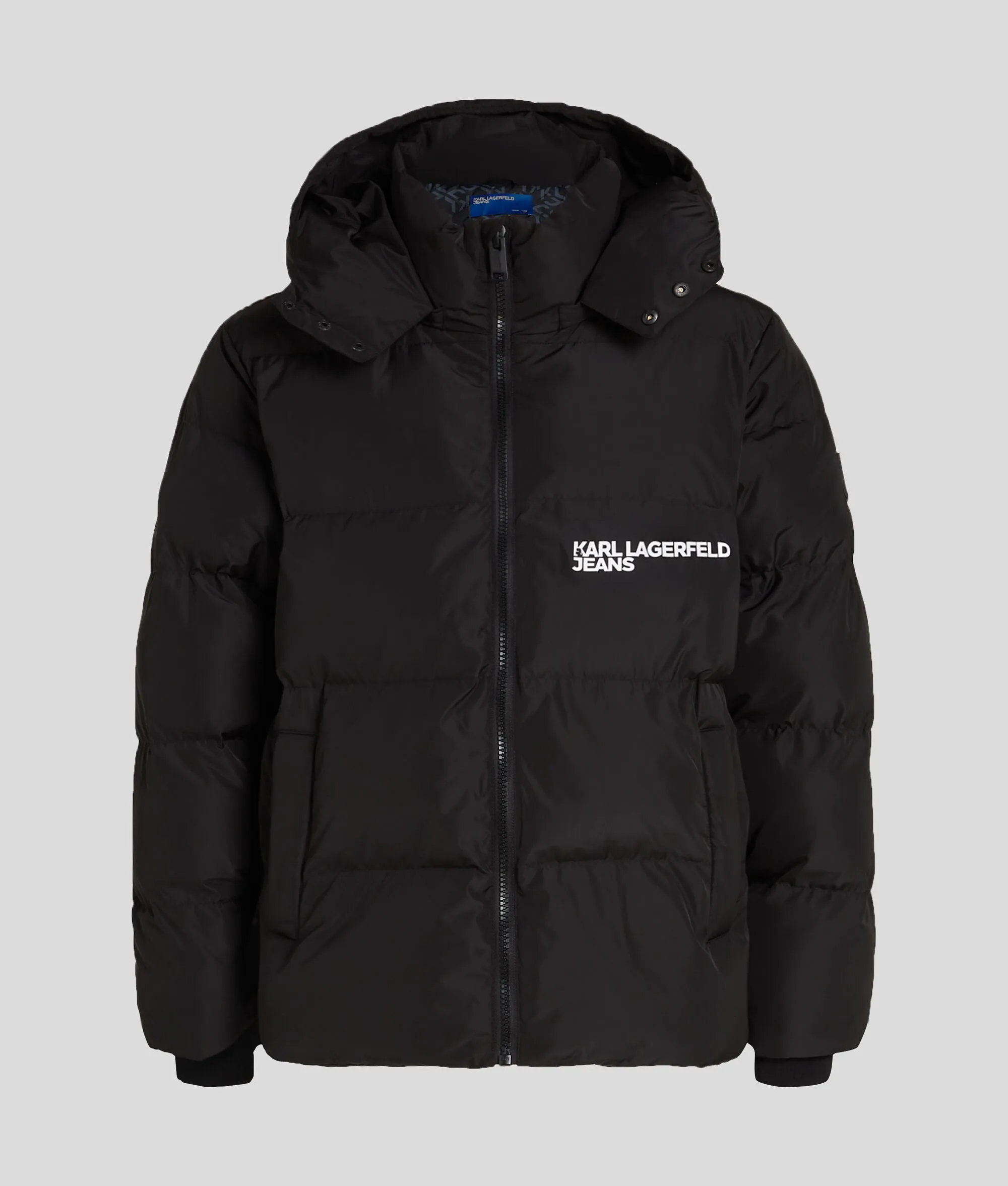 Karl Lagerfeld Hooded Puffer Jacket | Black