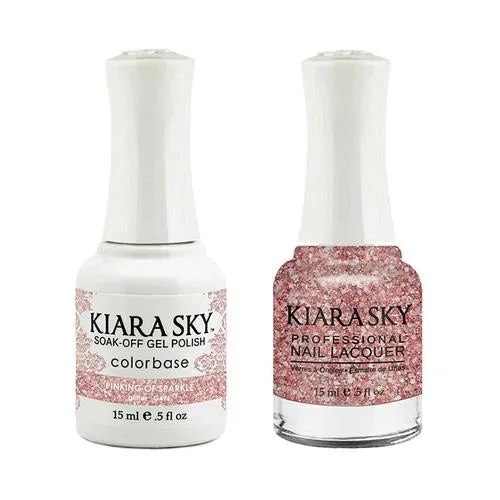 Kiara Sky Classic Gel & Polish Duo - #496 Pinking Of Sparkle