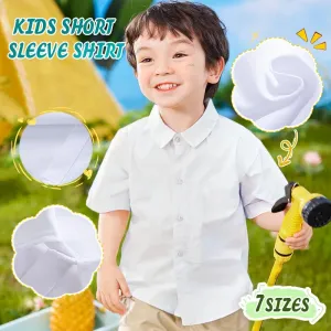 Kids' Classic White Summer Shirts for Kids