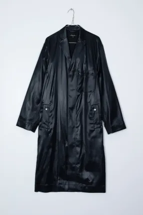 Lacquered Tailoring Car Coat W Side Slits