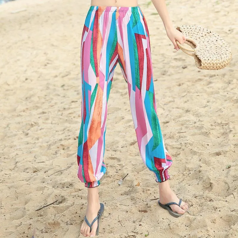 Lantern Pants Bohemian Loose Artificial Cotton Wide Leg Elephant Beach Trousers