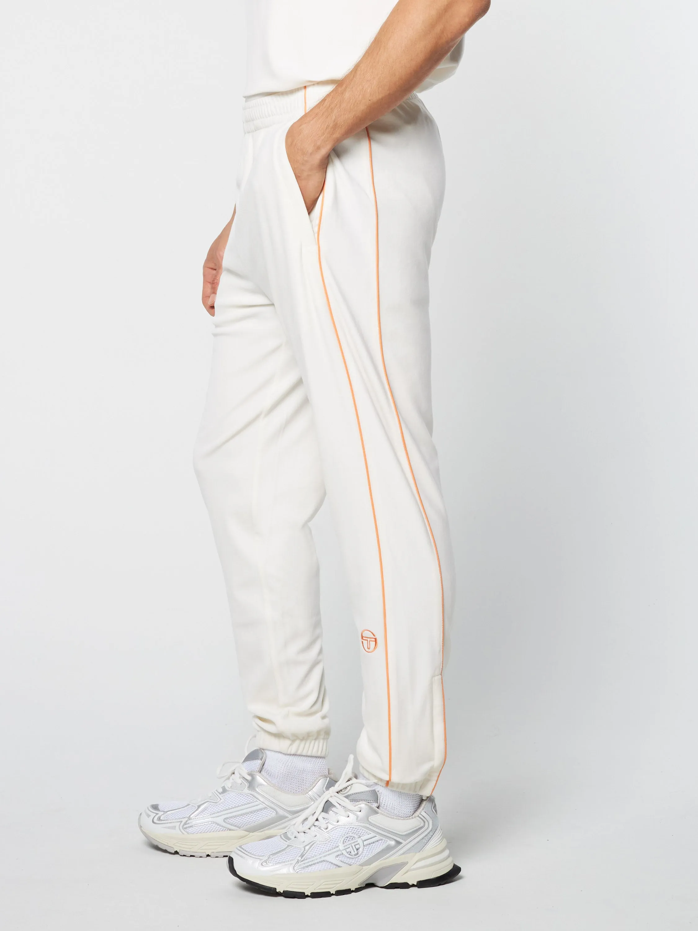 Lioni Velour Track Pant Archivio- Gardenia