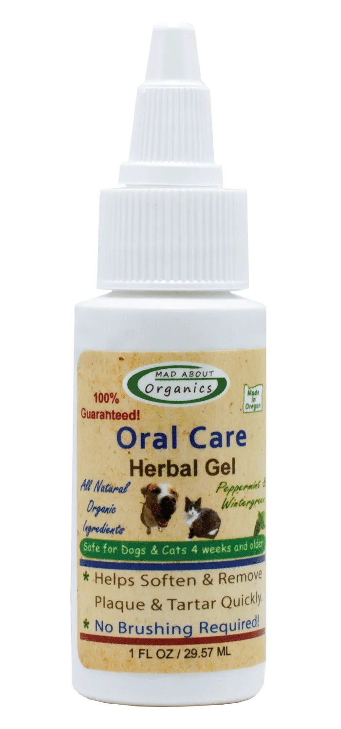 MAD ABOUT ORGANICS Oral Care Herbal Gel - For Dogs and Cats