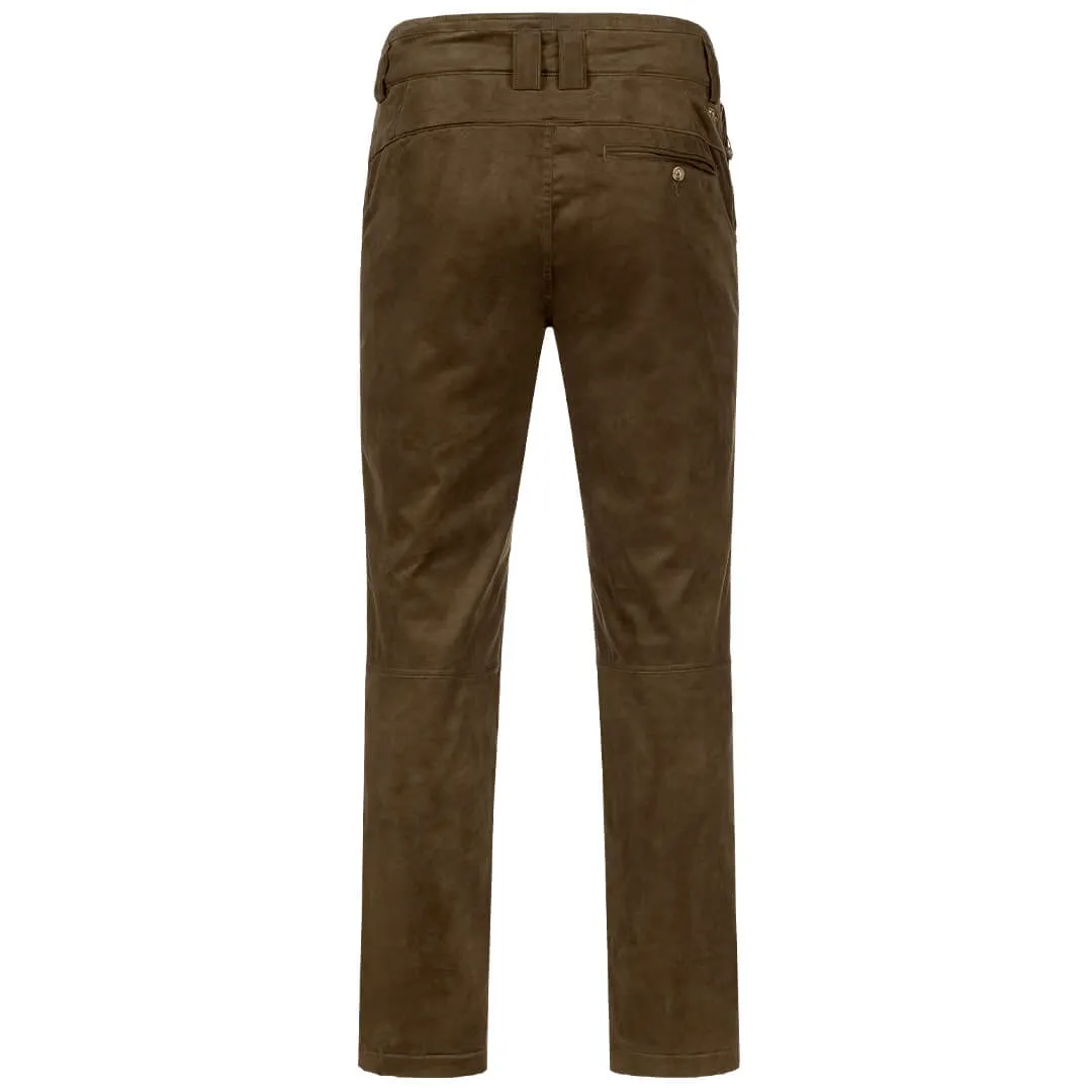 Marlon Suede Trousers - Dark Brown by Blaser