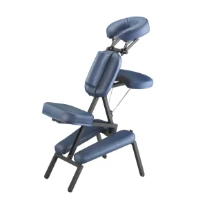 Master Massage PROFESSIONAL Portable Massage Chair Package with Wheeled Case, Royal Blue