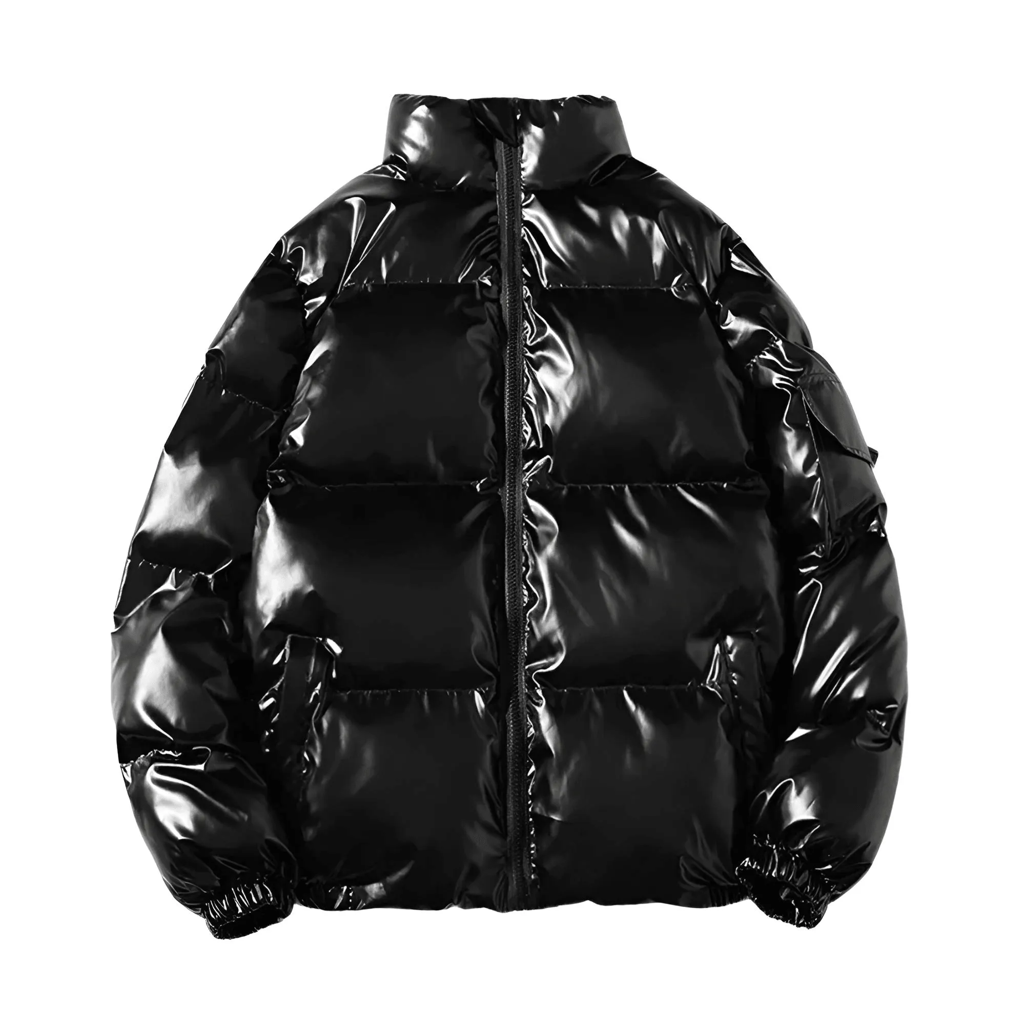 Men's Hooded Puffer Jacket Coat Solid Casual Streetwear Outwear - Now Non-Hooded Too!