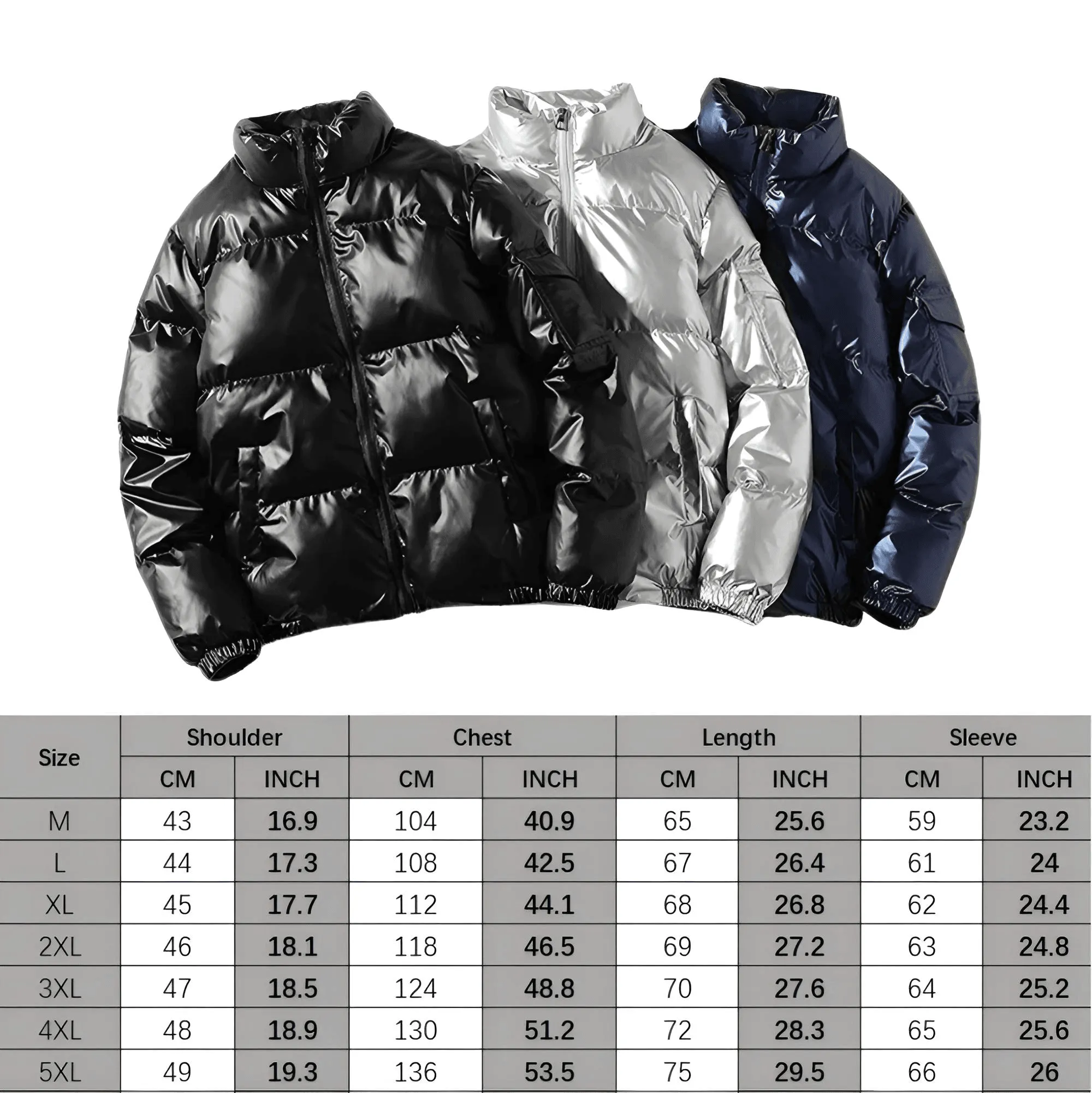 Men's Hooded Puffer Jacket Coat Solid Casual Streetwear Outwear - Now Non-Hooded Too!