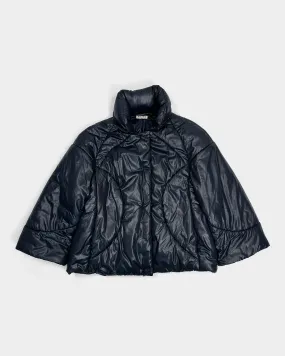 Miu Miu Charcoal Geometric Puffer Jacket 2000's