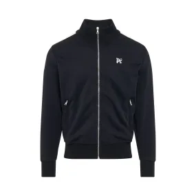 Monogram Embroidered Track Jacket in Black