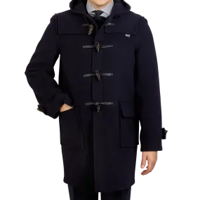 Navy Blue Wool Morris Duffle Coat