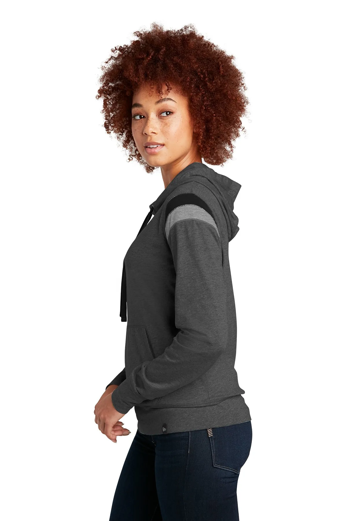 New Era Ladies Heritage Custom Hoodies, Black Heather