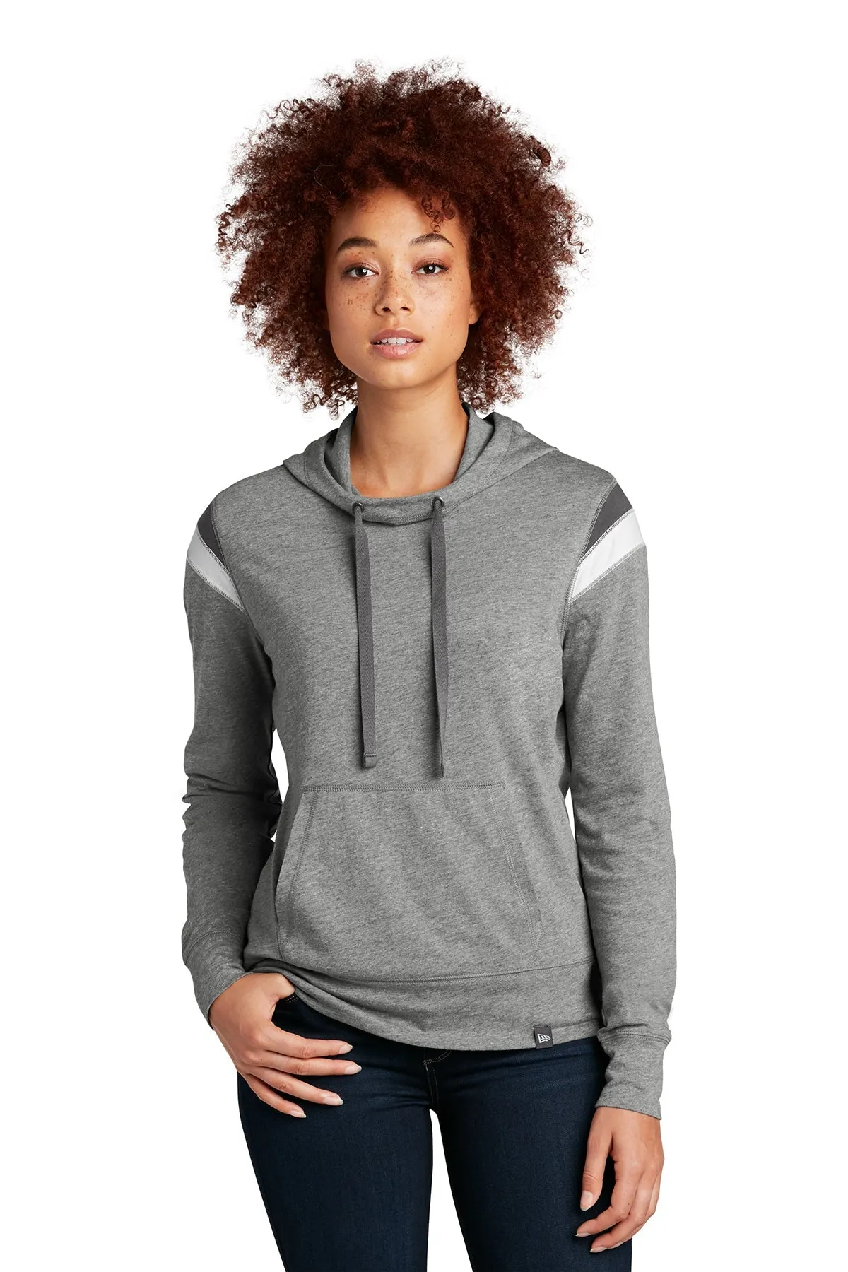 New Era Ladies Heritage Custom Hoodies, Shadow Grey Heather