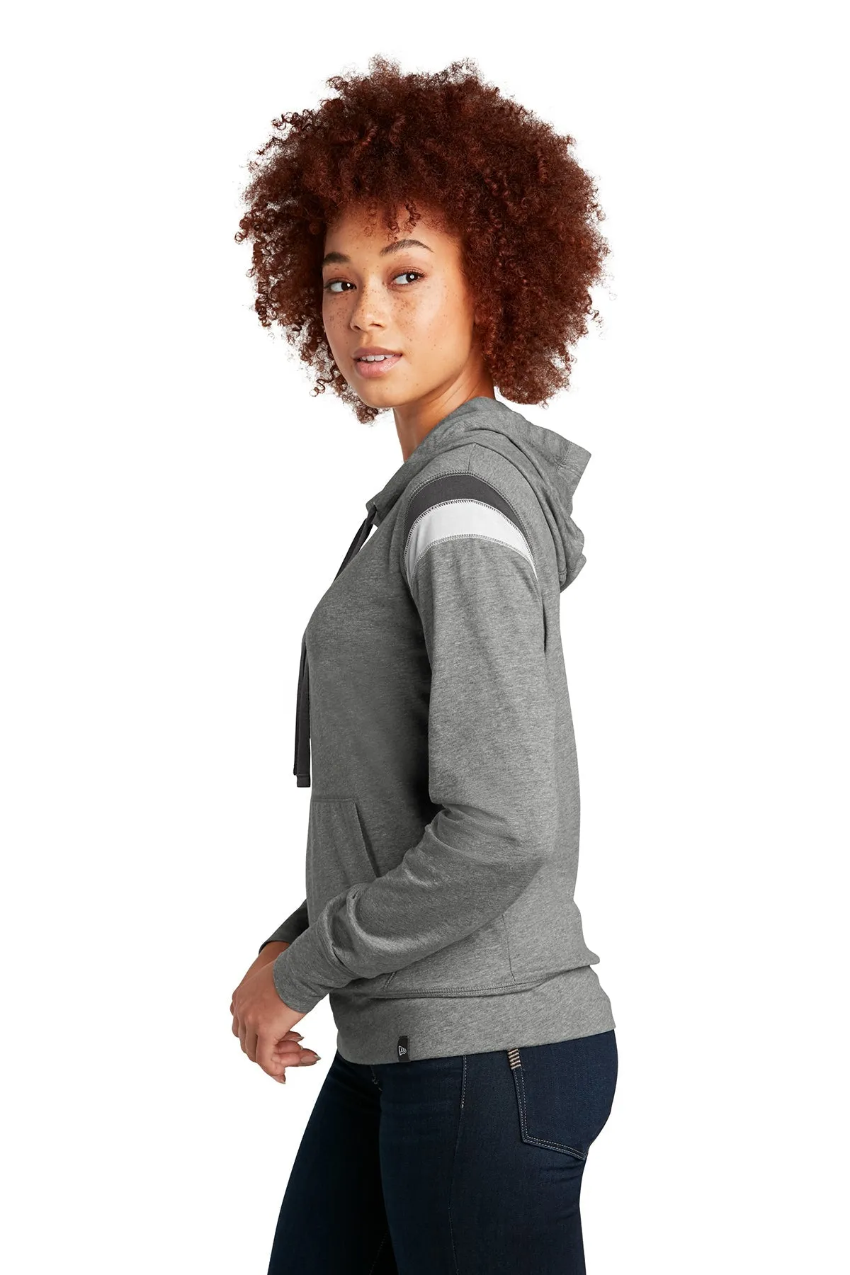 New Era Ladies Heritage Custom Hoodies, Shadow Grey Heather