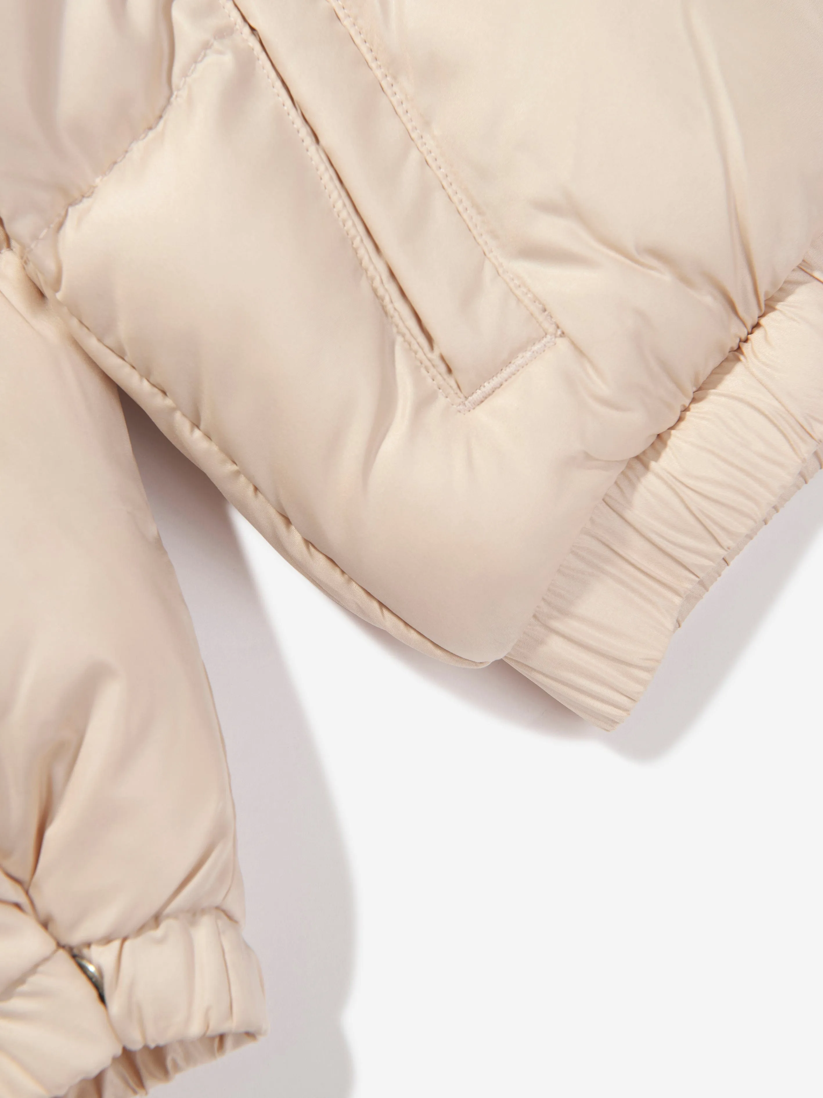 Nike Boys WR Filled Puffer Jacket in Beige