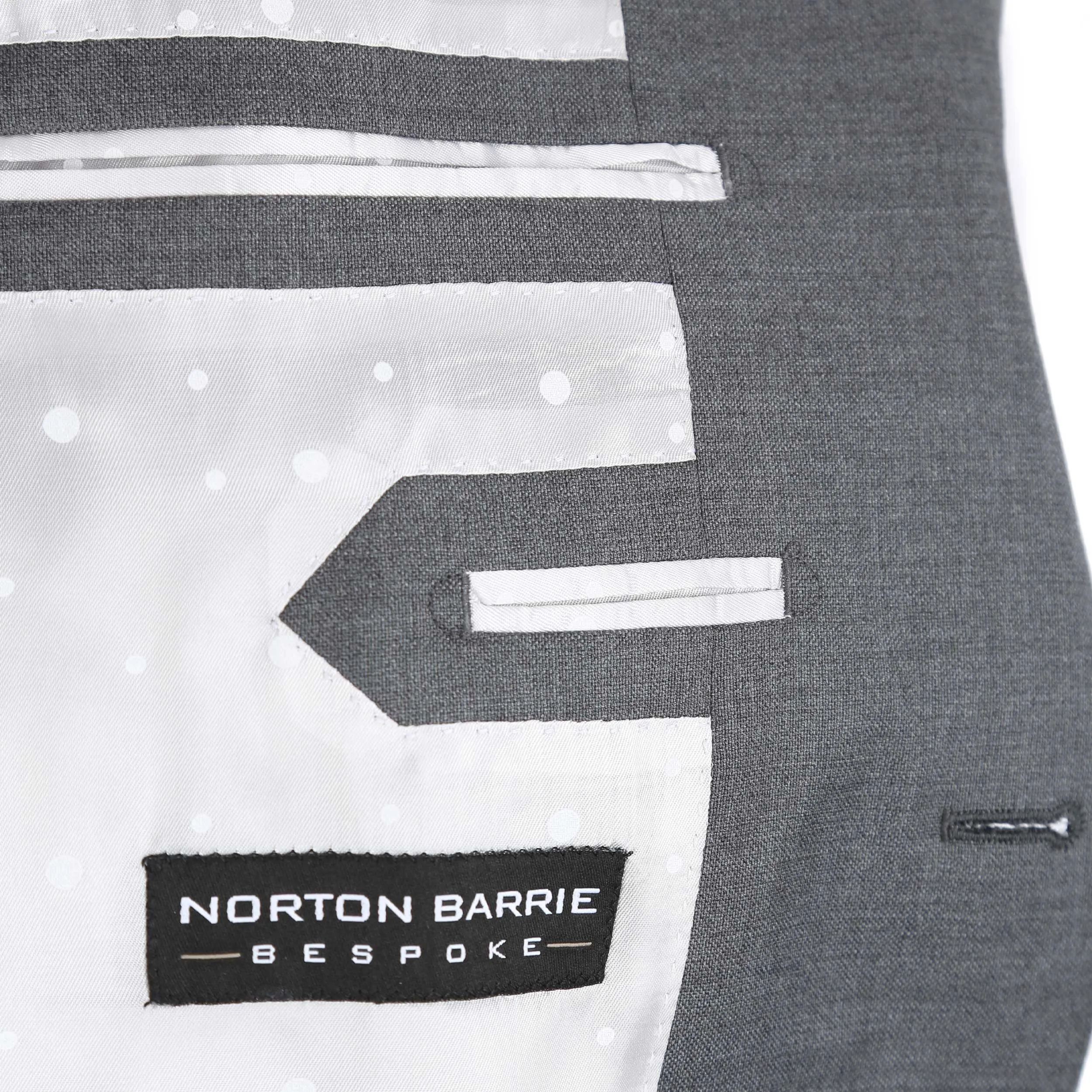 Norton Barrie Bespoke Suit in Mid Grey Lora Piana