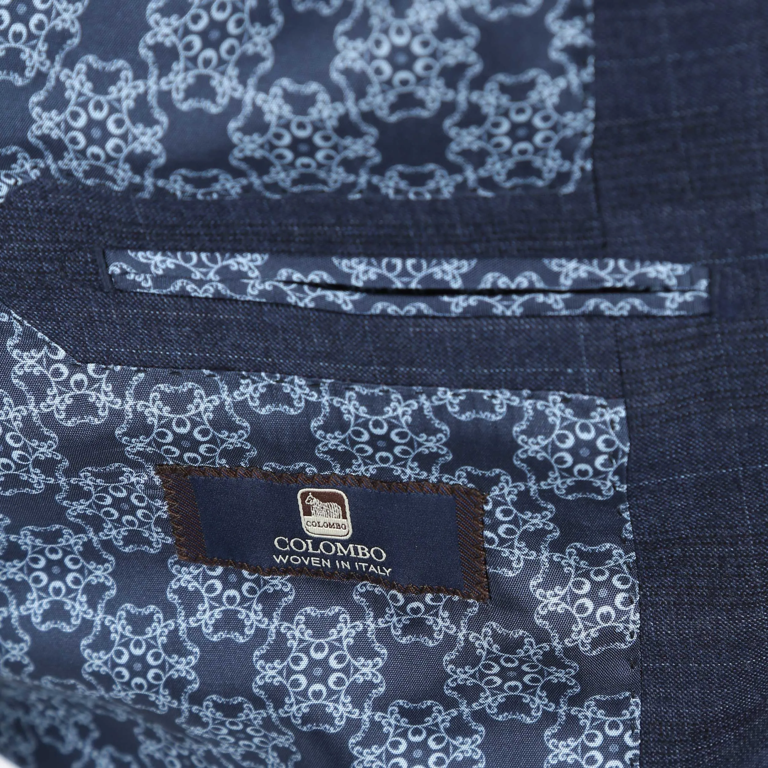 Norton Barrie Bespoke Suit in Navy Windowpane Check