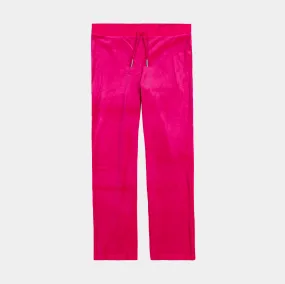 Og Big Bling Velour Womens Track Pants (Hot Pink)