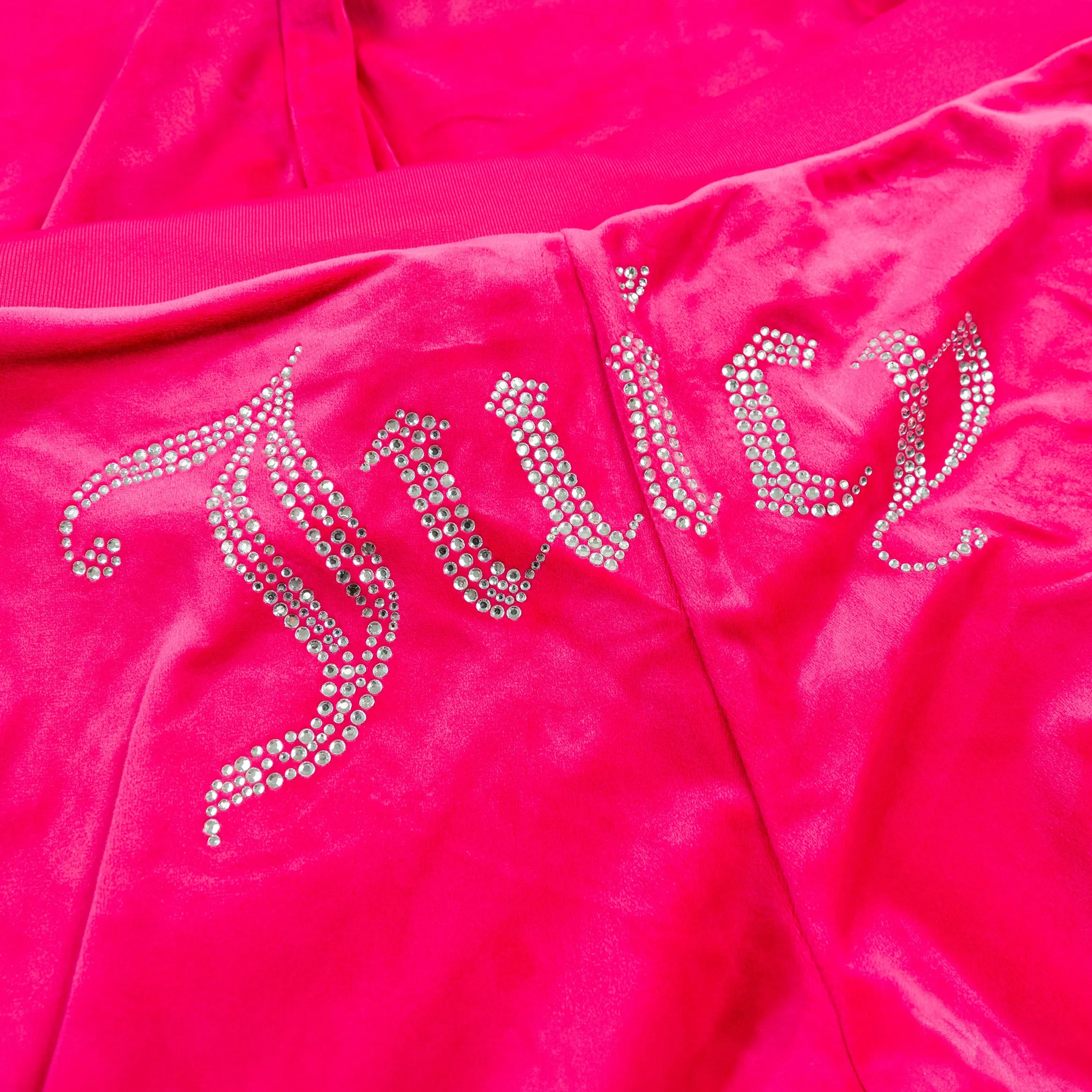 Og Big Bling Velour Womens Track Pants (Hot Pink)