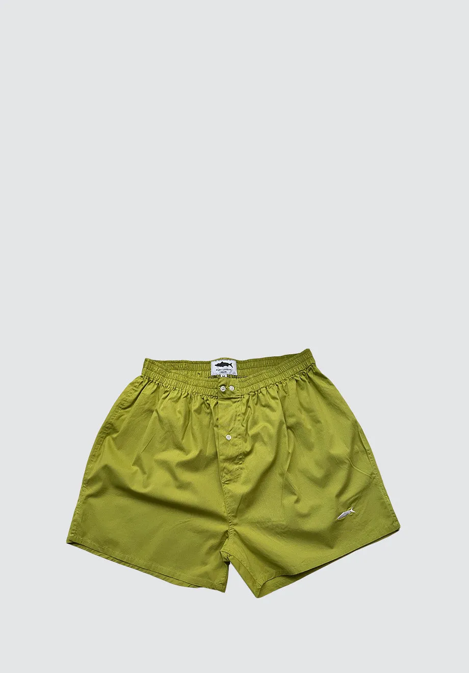 Olive Green Cotton Boxer Shorts