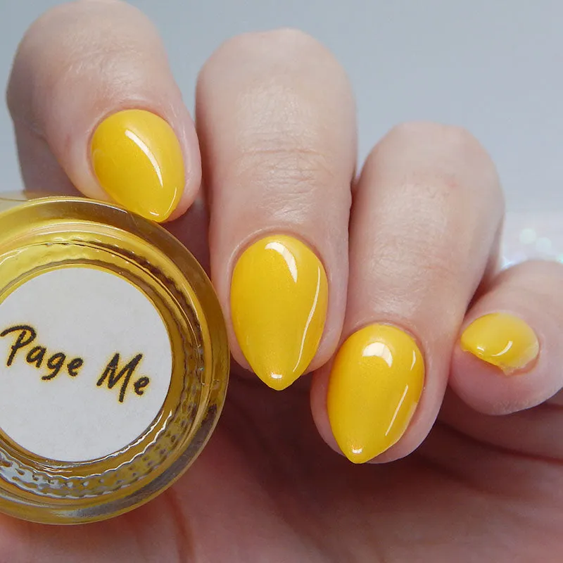 Page Me - yellow shimmer nail polish