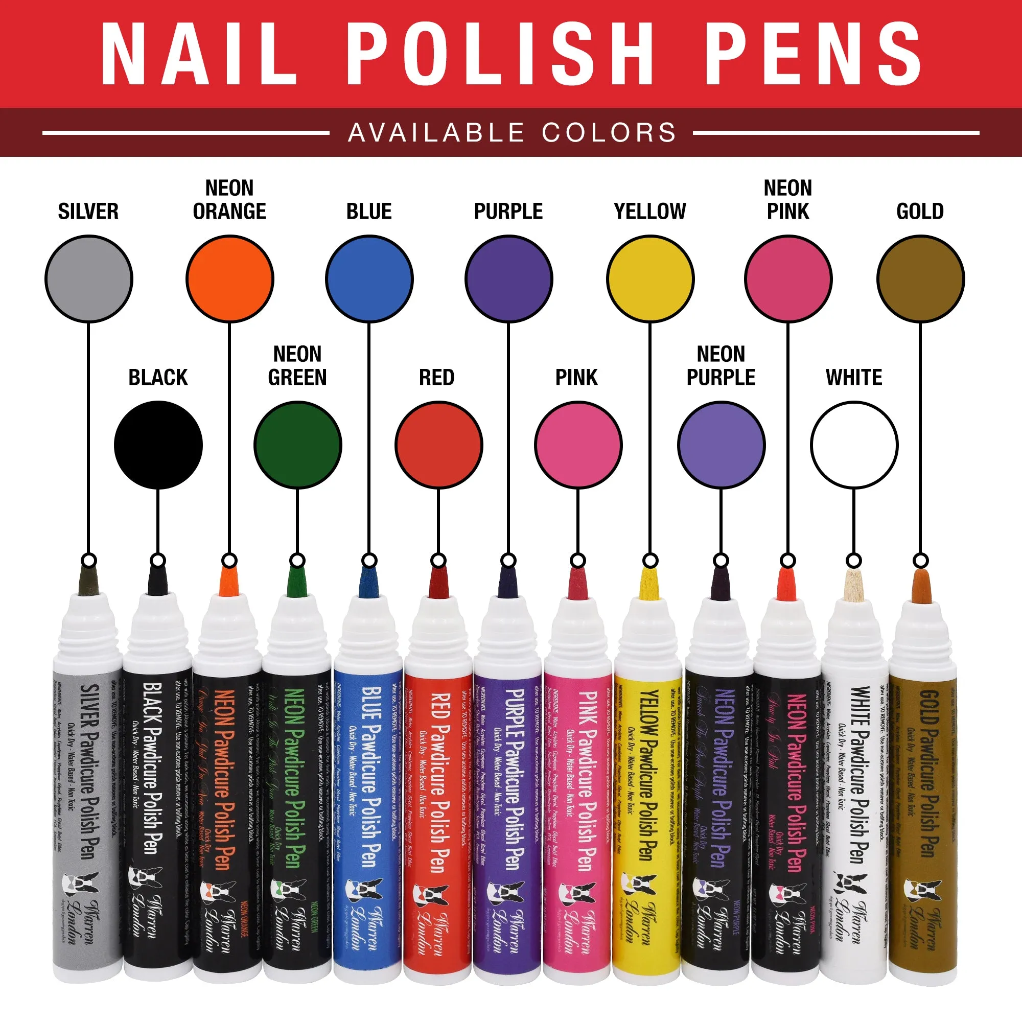 Pawdicure Polish Pens - 13 Pen Bundle