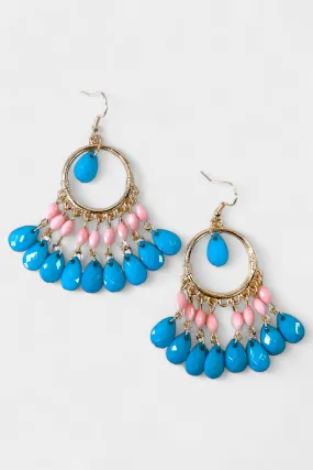 Pink & Turquoise Dreamcatcher Earrings