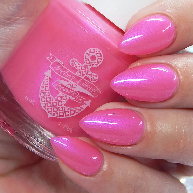 Pretty Fly - light pink shimmer nail polish