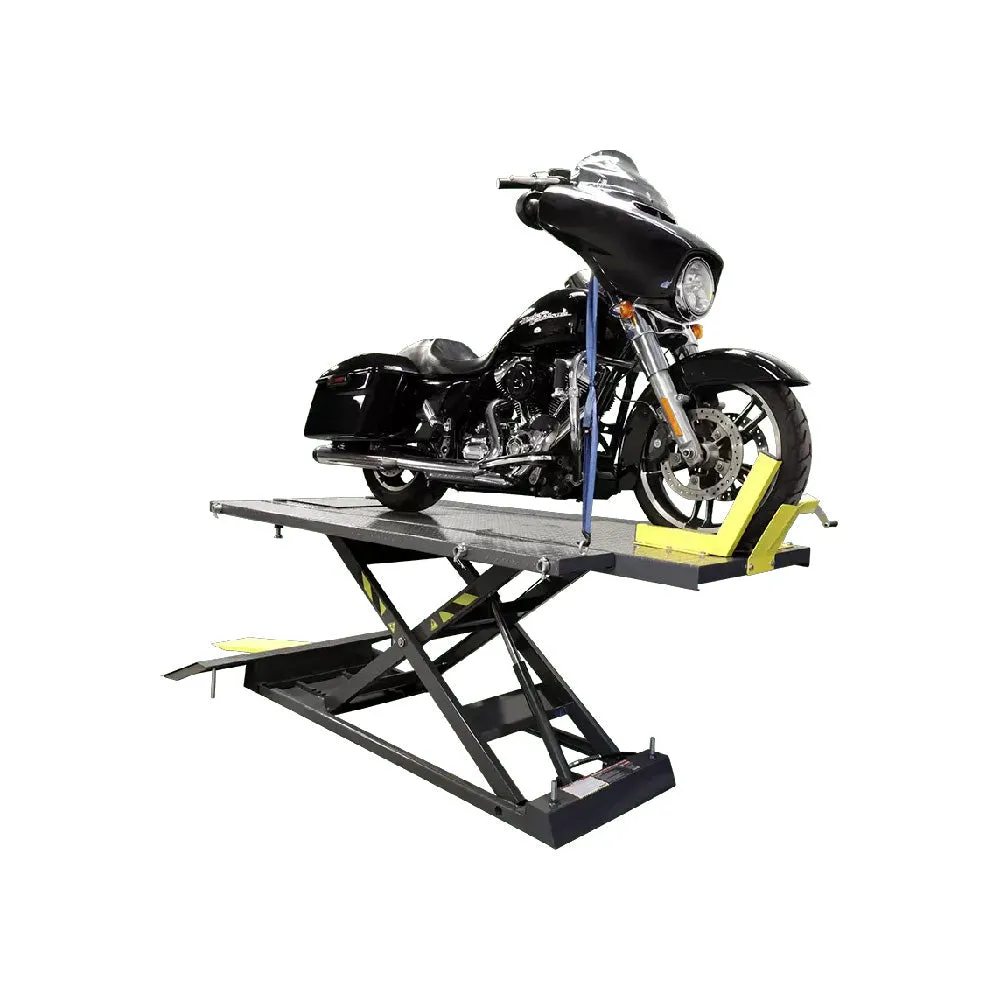 Ranger RML-1500XL / 1,500lb Capacity / Motorcycle Lift Platform with FrontWheel Vise / Deluxe Extended