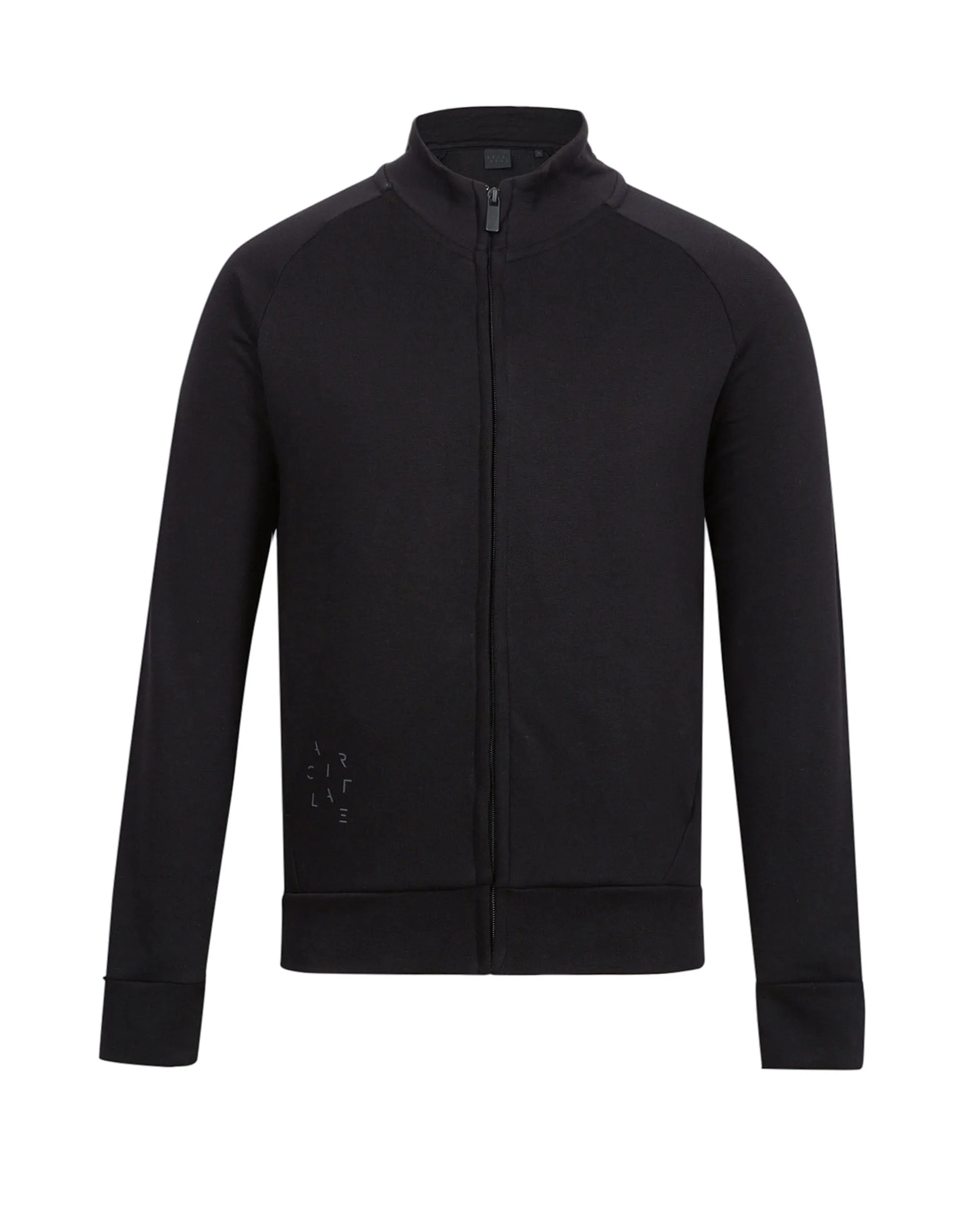 Rare Rabbit Articale Men's Azil Double Black High Neck Zip-Up Jacket